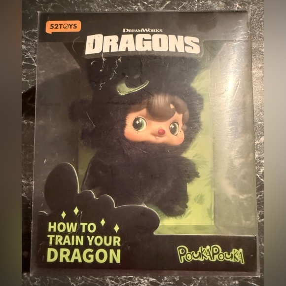 52TOYS Pouka Pouka How To Train Your Dragon Night Evil Style Plush Toy - Picture 8 of 11